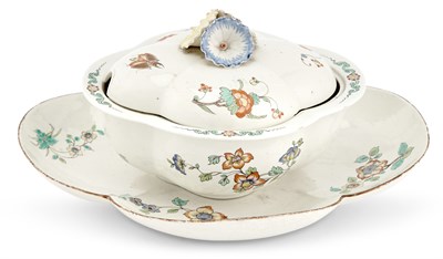Lot 41 - Chantilly Porcelain Kakiemon Quatrefoil Sugar...