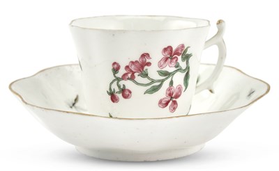 Lot 263 - Vincennes Porcelain Octagonal Cup and Saucer...