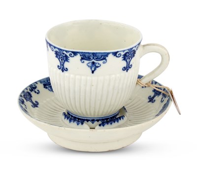 Lot 37 - Saint Cloud Porcelain Blue and White Cup and...