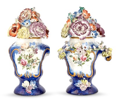 Lot 109 - Pair of West Pans Porcelain Mazarine-Blue...