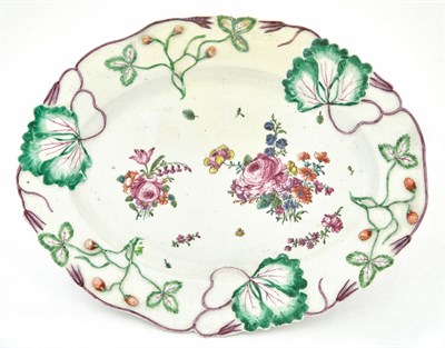 Lot 97 - Longton Hall Porcelain Strawberry-Leaf Molded...