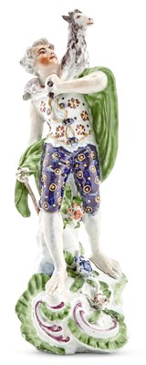 Lot 101 - Longton Hall or Vauxhall Porcelain Figure of a...