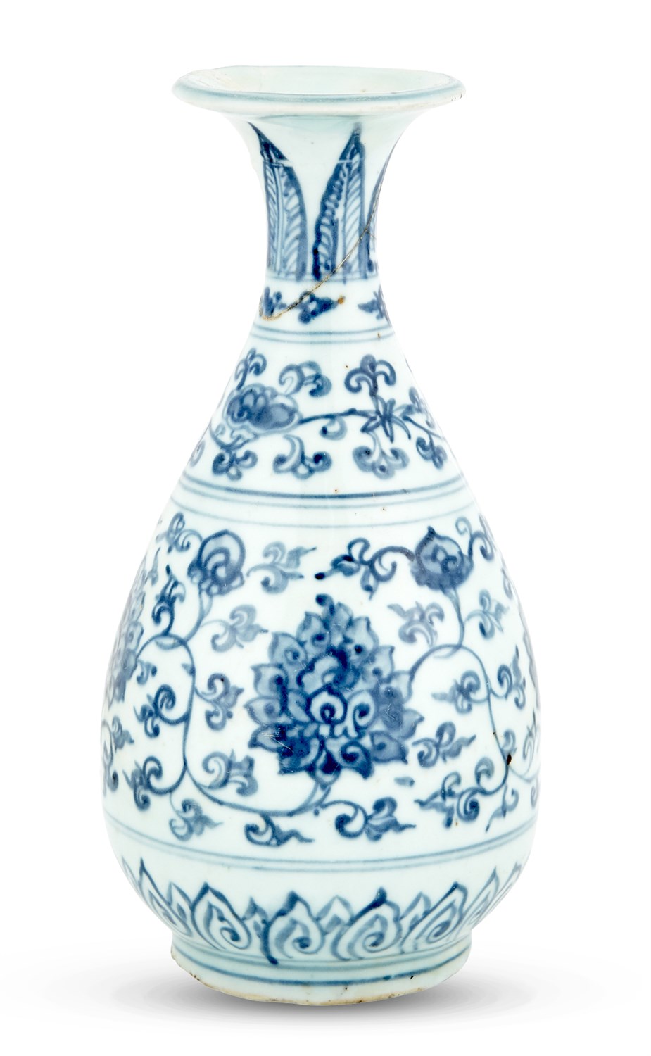 Lot 120 - A Chinese Blue and White Vase Yuan Dynasty Of...