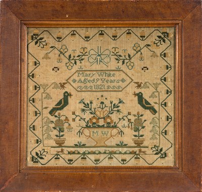 Lot 227 - Needlework Sampler Wrought by Mary White, aged...