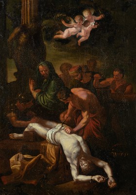 Lot 75 - Follower of Nicolas Poussin The Martyrdom of...