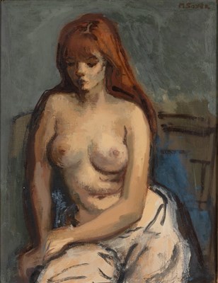 Lot 81 - Moses Soyer American, 1899-1974 Portrait of a...
