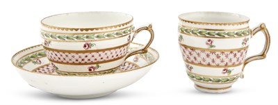 Lot 119 - Bristol Porcelain Trio Circa 1775, blue...