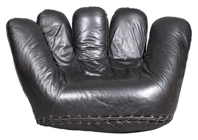 Lot 315 - De Pas, D'Urbino & Lomazzi Black Leather Joe...
