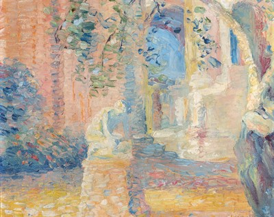 Lot 23 - American School 20th Century Garden View...