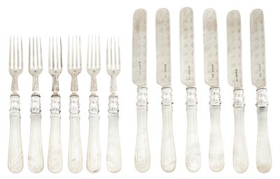 Lot 320 - Victorian Cased Sterling Silver and...
