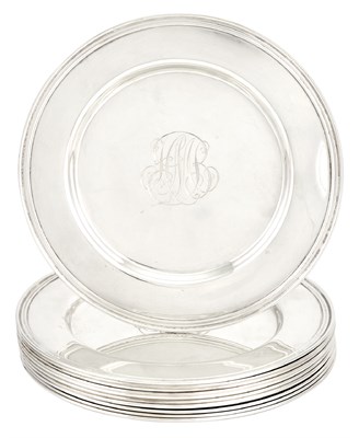 Lot 176 - Set of Eleven Sterling Silver Bread Plates...
