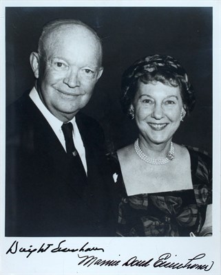 Lot 1021 - EISENHOWER, DWIGHT & MAMIE Signed photograph....
