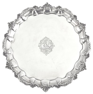 Lot 312 - George III Scottish Sterling Silver Salver...