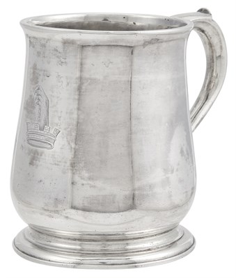 Lot 291 - George II Sterling Silver Mug William Fleming,...