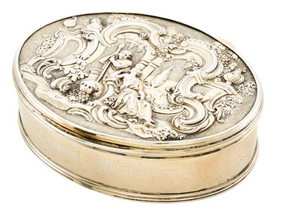 Lot 257 - George III Sterling Silver-Gilt Snuffbox Peter...