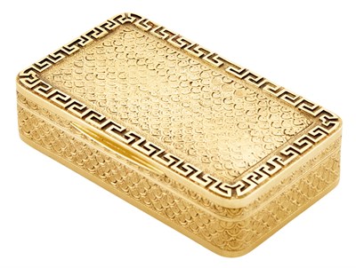 Lot 254 - George III 18 Kt Gold Snuff Box Alexander J....