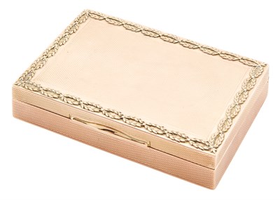 Lot 255 - Vari-Colored 9 Kt Gold Cigarette Box With...