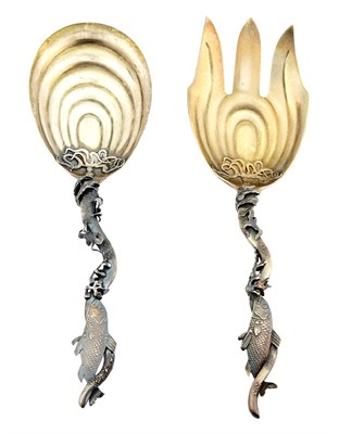 Lot 137 - Pair of George W. Shiebler Partial Gilt...