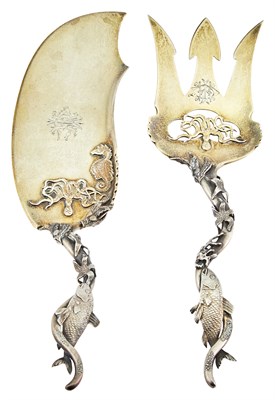 Lot 138 - A Pair of George W. Shiebler Partial Gilt...