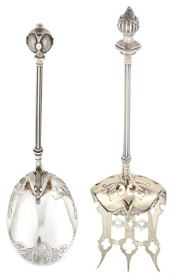Lot 120 - Two George Sharp Silver Hooded Servers 1860s...