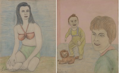 Lot 56 - Lawrence Lebduska American, 1894-1966 (i) Red,...