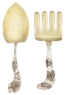 Lot 154 - Two George W. Shiebler Partial Gilt Sterling...