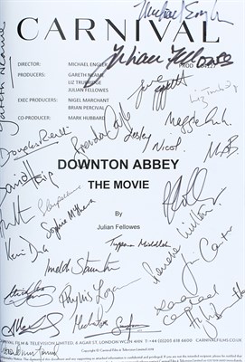 Lot 92 - DOWNTON ABBEY FELLOWES, JULIAN. Cast signed...