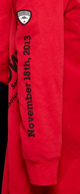 Lot 97 - VICTOR GARBER Red zip up production hooded...