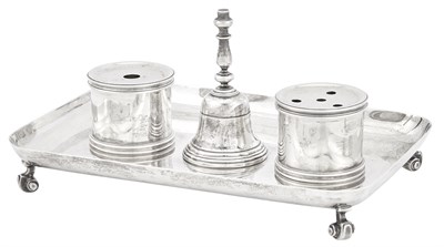 Lot 340 - English Sterling Silver Inkstand Charles &...
