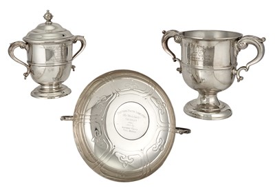 Lot 210 - Three Sterling Silver Trophies Comprising two...
