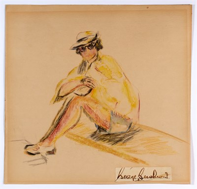 Lot 239 - George Gershwin Portrait of a Lady. Colored...