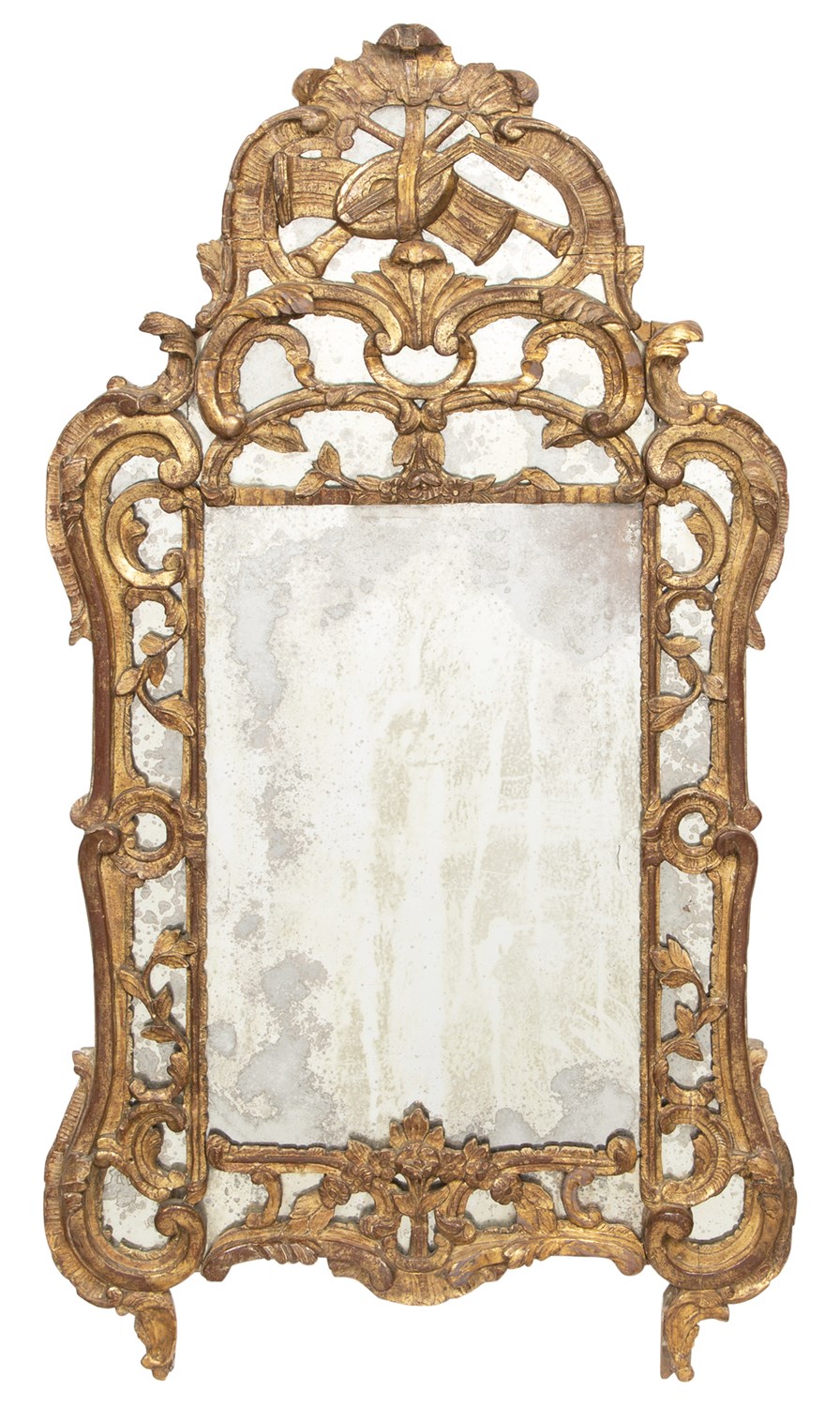 Lot 504 - Louis XV Giltwood Mirror Mid-18th century The...