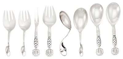 Lot 197 - Group of Five Georg Jensen Sterling Silver...
