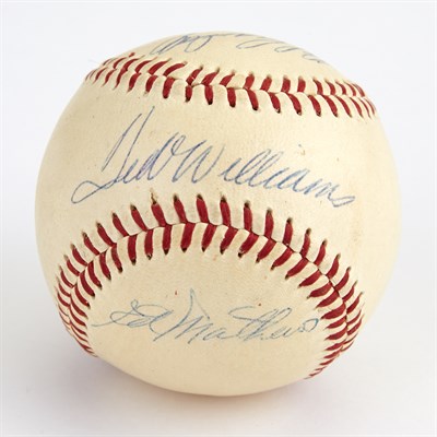 Lot 1007 - [BASEBALL-SIGNED] Baseball signed by Ted...