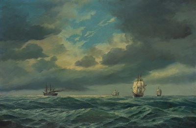 Lot 47 - Attributed to David James Danish Shipping,...