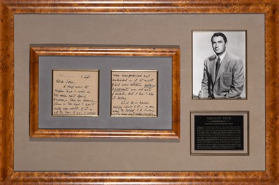 Lot 294 - Gregory Peck Autograph letter signed listing...