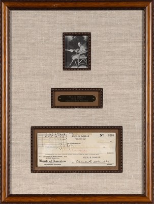 Lot 235 - Cecil B. DeMille Signed check. Hollywood:...