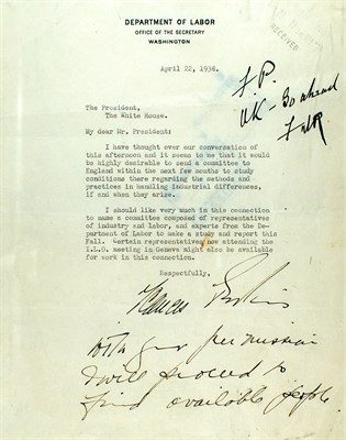 Lot 1047 - ROOSEVELT, FRANKLIN DELANO Two signed items....