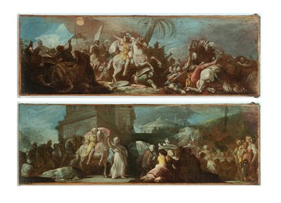 Lot 134 - Italian School 18th Century Joshua Battling...