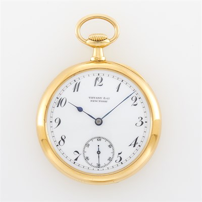 Lot 1146 - Tiffany & Co. Gold Open Face Pocket Watch