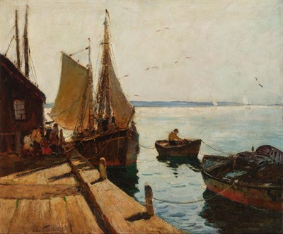 Lot 29 - Anthony Thieme American, 1888-1954 Harbor...