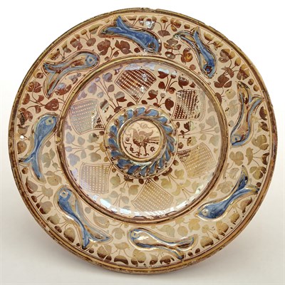 Lot 144 - Hispano Moresque Copper-Lustre Tin-Glazed...