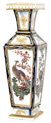 Lot 60 - Chelsea Porcelain Mazarin-Blue Ground Vase...