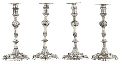 Lot 294 - Set of Four George II Sterling Silver...