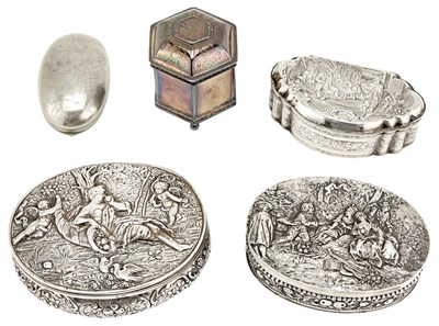 Lot 214 - Four Continental Silver and Silver Plated...