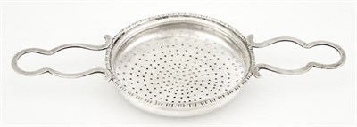 Lot 301 - Georgian Sterling Silver Punch Strainer...