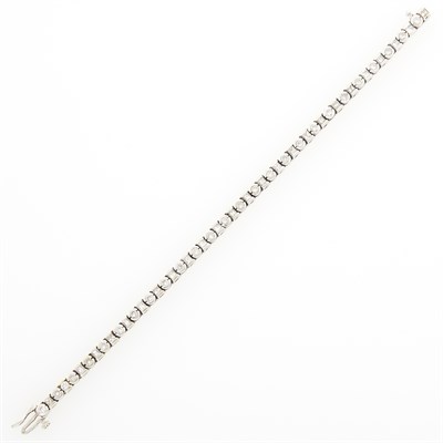 Lot 1070 - White Gold and Diamond Bracelet
