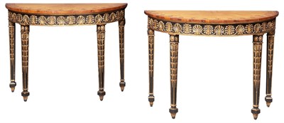 Lot 159 - Pair of George III Style Satinwood, Rosewood...