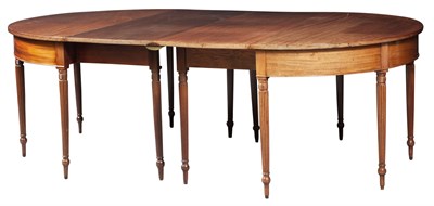 Lot 1378 - Federal Mahogany Two-Part Dining Table 19th...