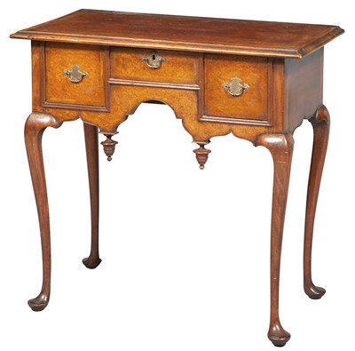 Lot 1277 - Queen Anne Burl Walnut Veneered Dressing Table...